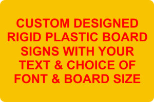 Sign Board with Custom Sizes and Designs