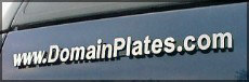 To Buy Domain Plates are car signs that promote  anything ... anywhere, Click Here