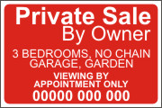 House or Property for Sale By Owner Sign