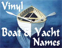 Vinyl DIY Boat & Yacht Names & Marine Signs