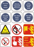 Fire Related Health and Safety Signs