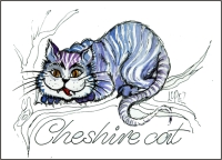 Cheshire Cat  Fridge Magnet