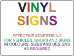Vinyl Signs for Vehicles, Shops and General Advertising