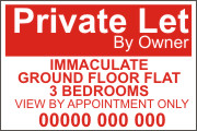 House or Property To Let  By Owner Sign