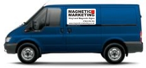 Magnetic Van Sign used when required