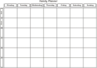Click on the Image to view a larger image of the fridge magnetic family planner