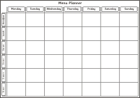 Click on the Image to view a larger image of the fridge magnetic menu planner