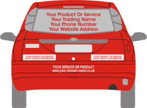 Rear Window, Bumper and Boot signs for Vehicle Advertising Signs
