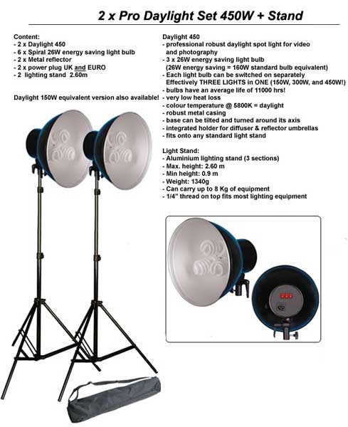 Daylight 450W Lamp with Stand